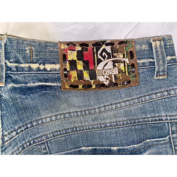 Roberto‎ Cavalli by Just Cavalli Jeans Mens Size 38 x 34 Faded Grunge Pocketed - Picture 9 of 16